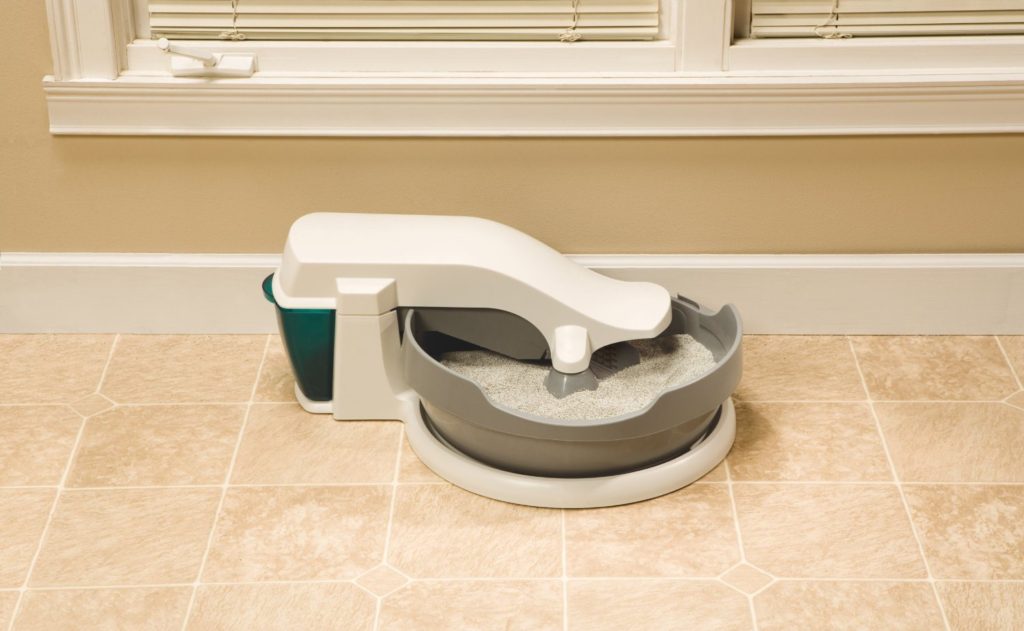 top entry automatic litter box
